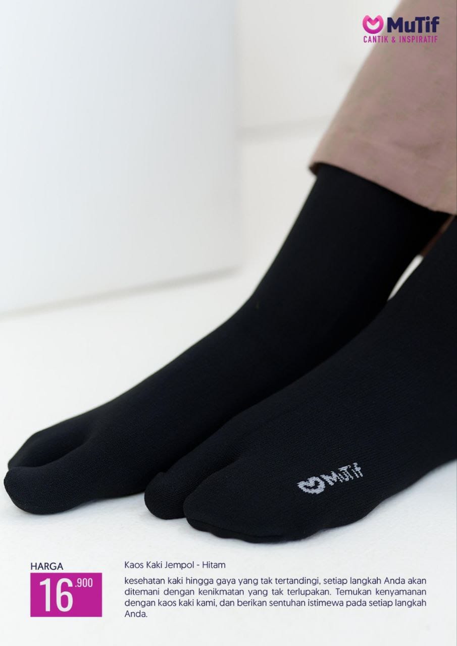 MUTIF KAOS KAKI MUTIF JEMPOL HITAM
