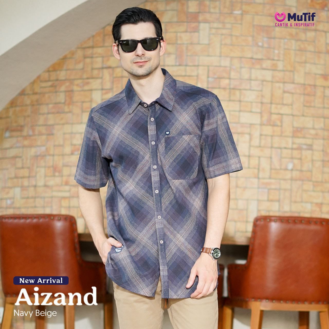 MUTIF AIZAND NAVY BEIGE