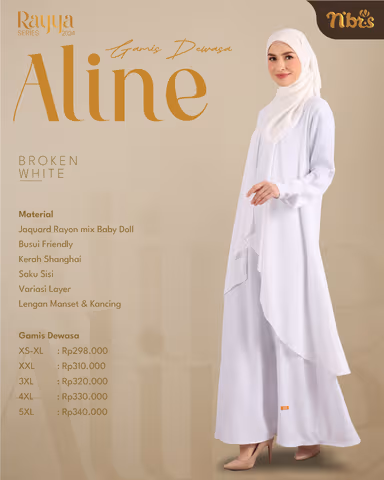 NIBRAS ALINE GAMIS BROKEN WHITE