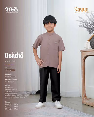 NIBRAS OSADIA KOKO ANAK PENDEK MOCCA