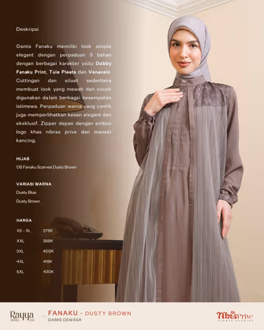 NIBRAS FANAKU GAMIS DUSTY BROWN