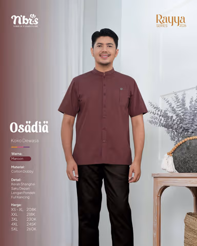 NIBRAS OSADIA KOKO PENDEK MAROON