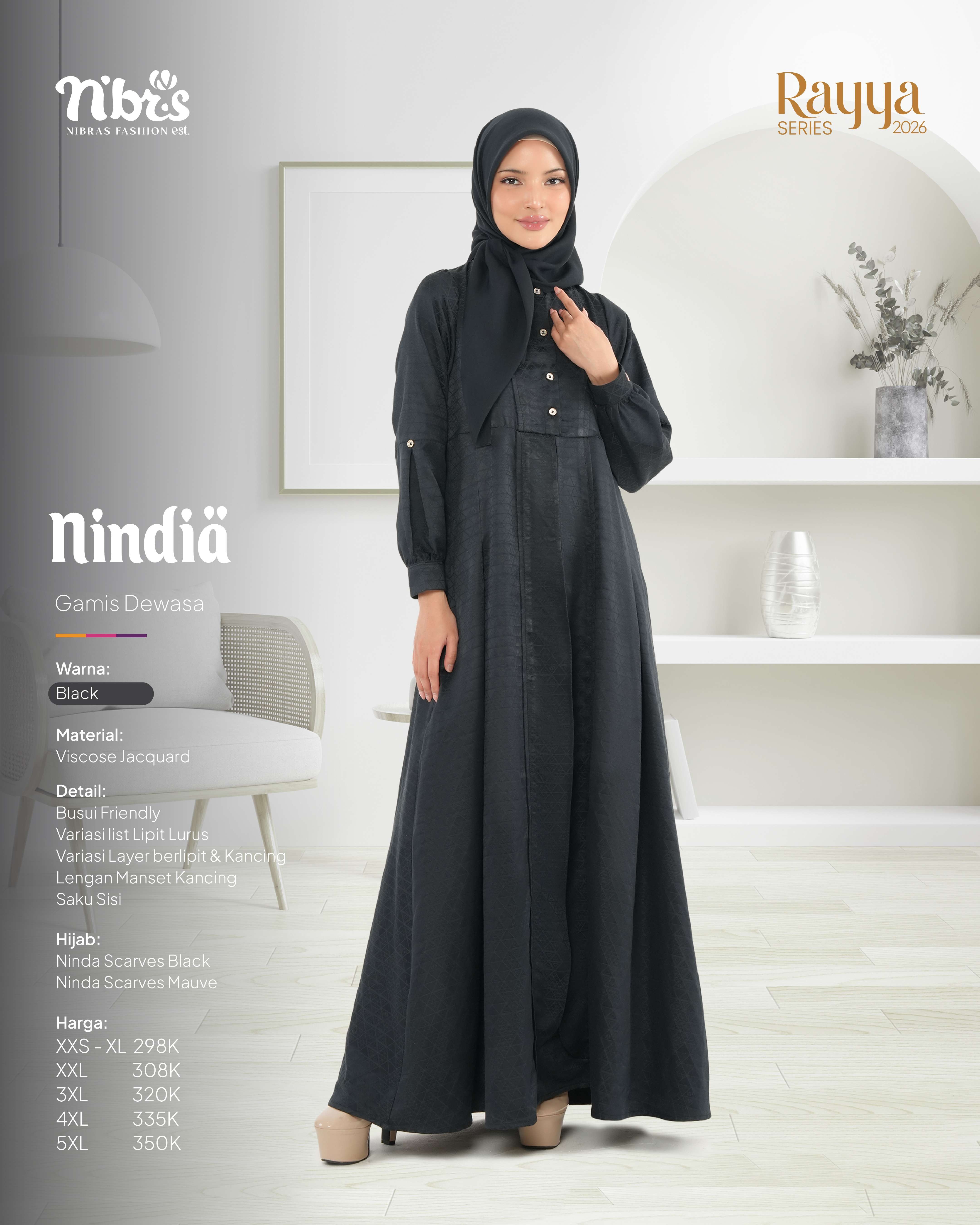 NIBRAS NINDIA GAMIS BLACK