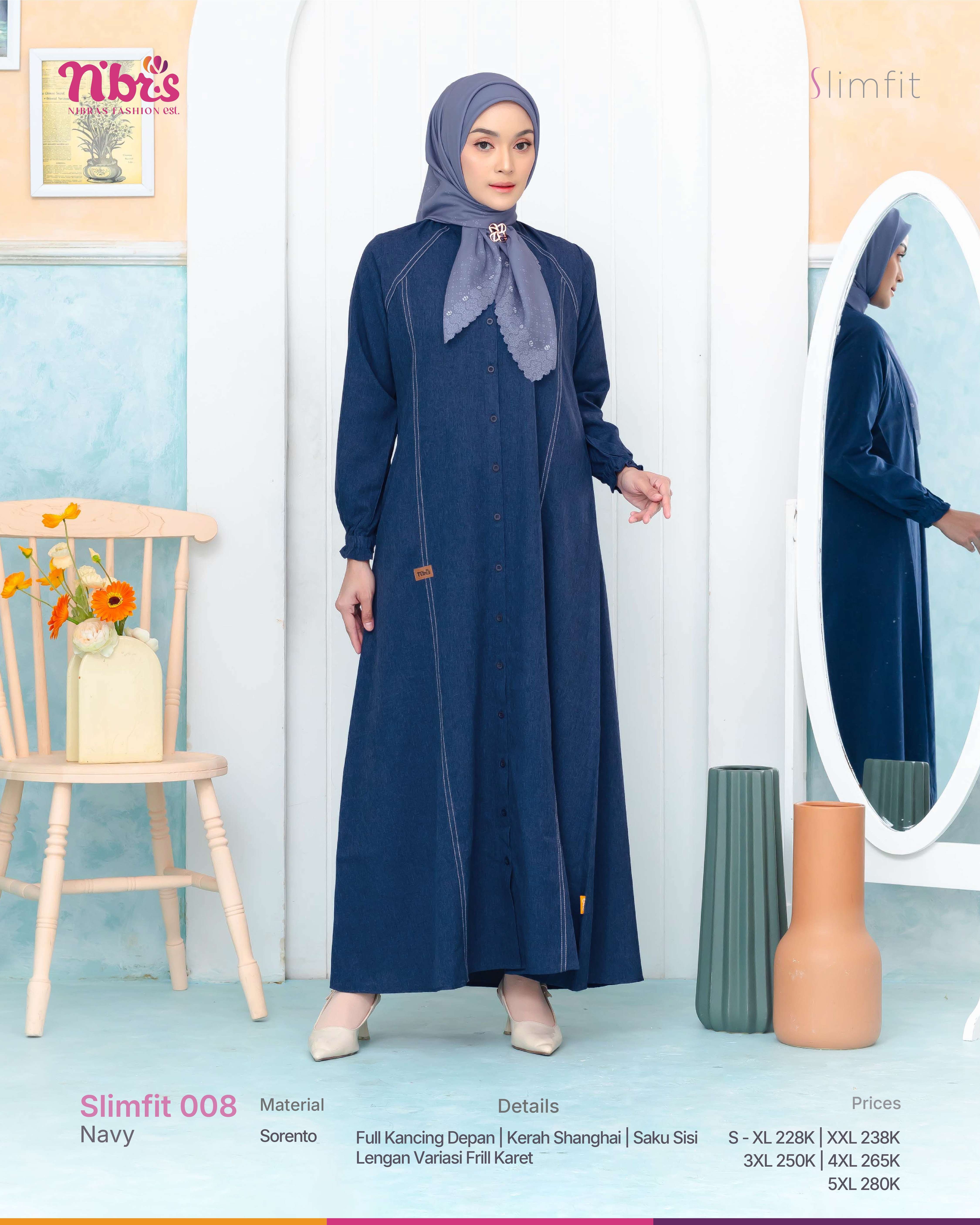 NIBRAS SLIMFIT 008 NAVY