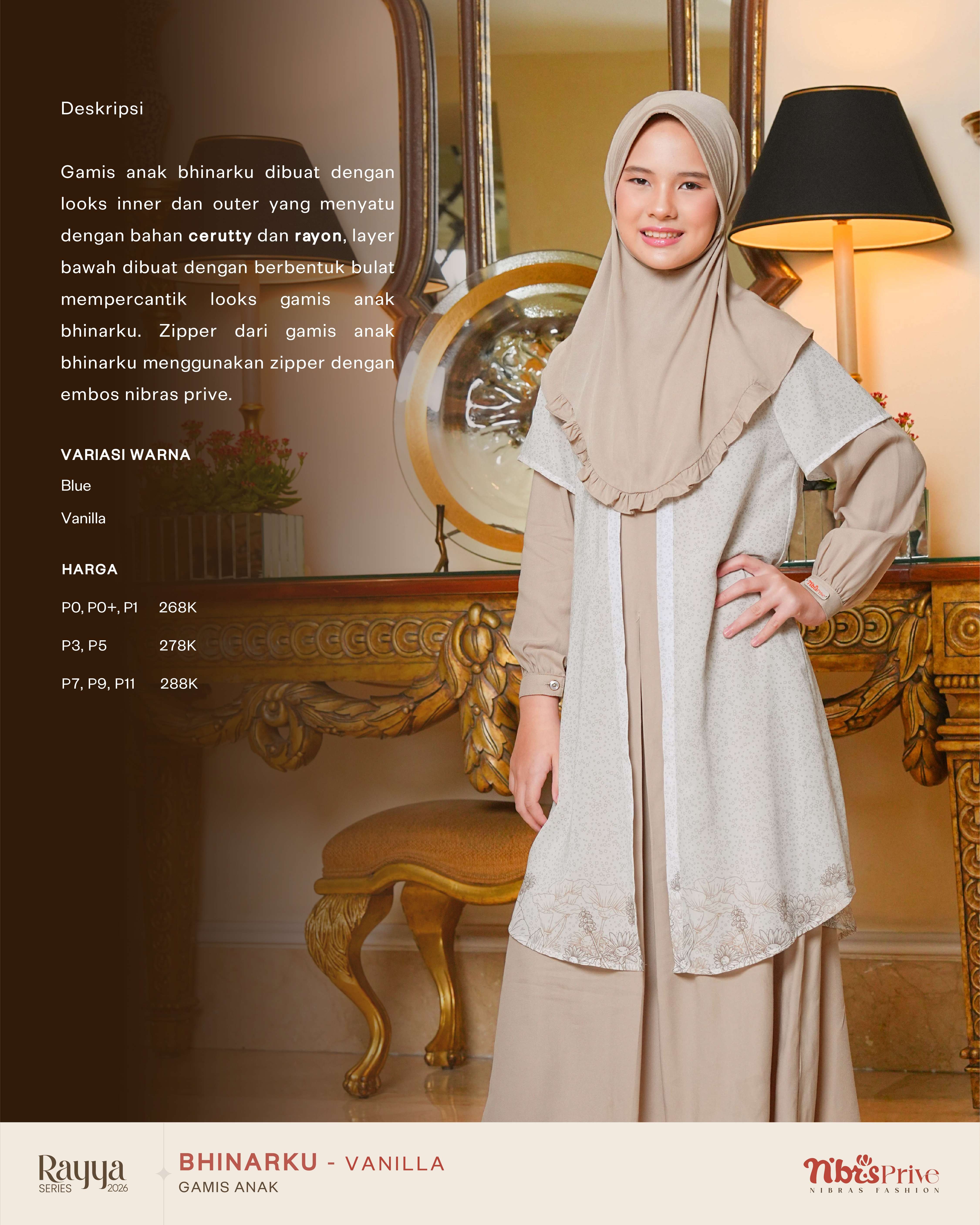 NIBRAS BHINARKU GAMIS ANAK VANILLA