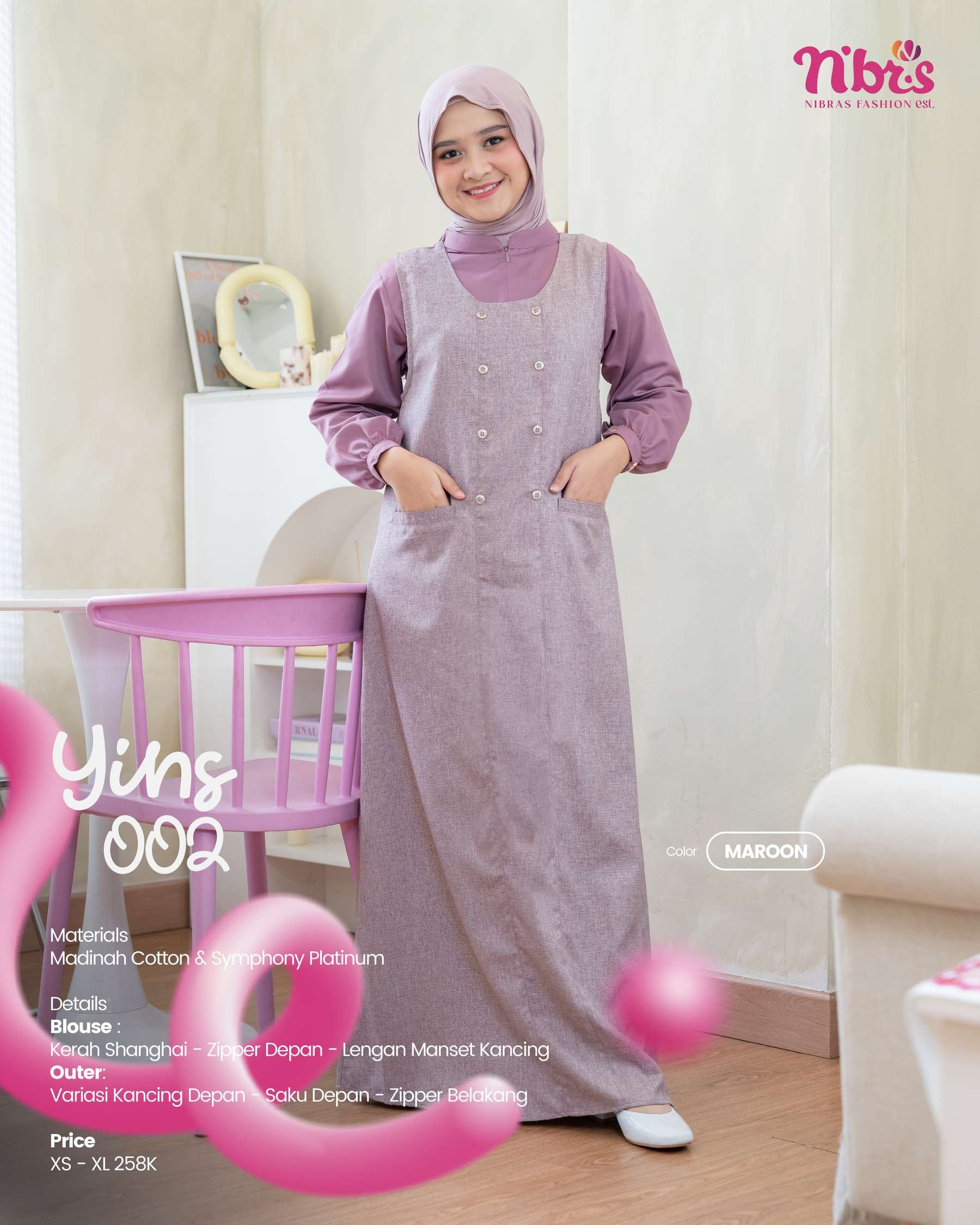 NIBRAS YINS 002 MAROON