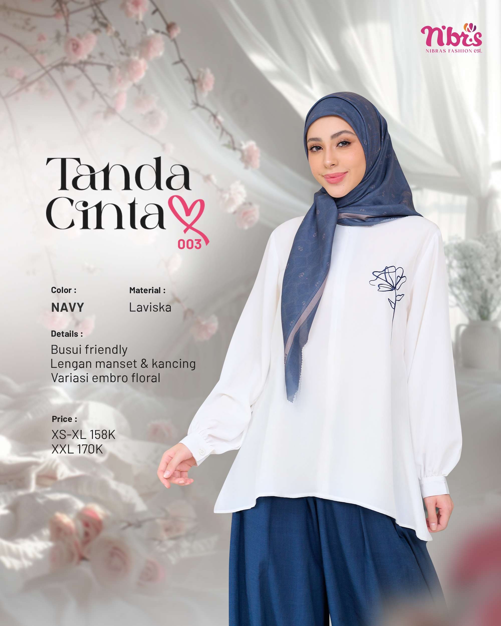 NIBRAS TANDA CINTA 003 BW NAVY