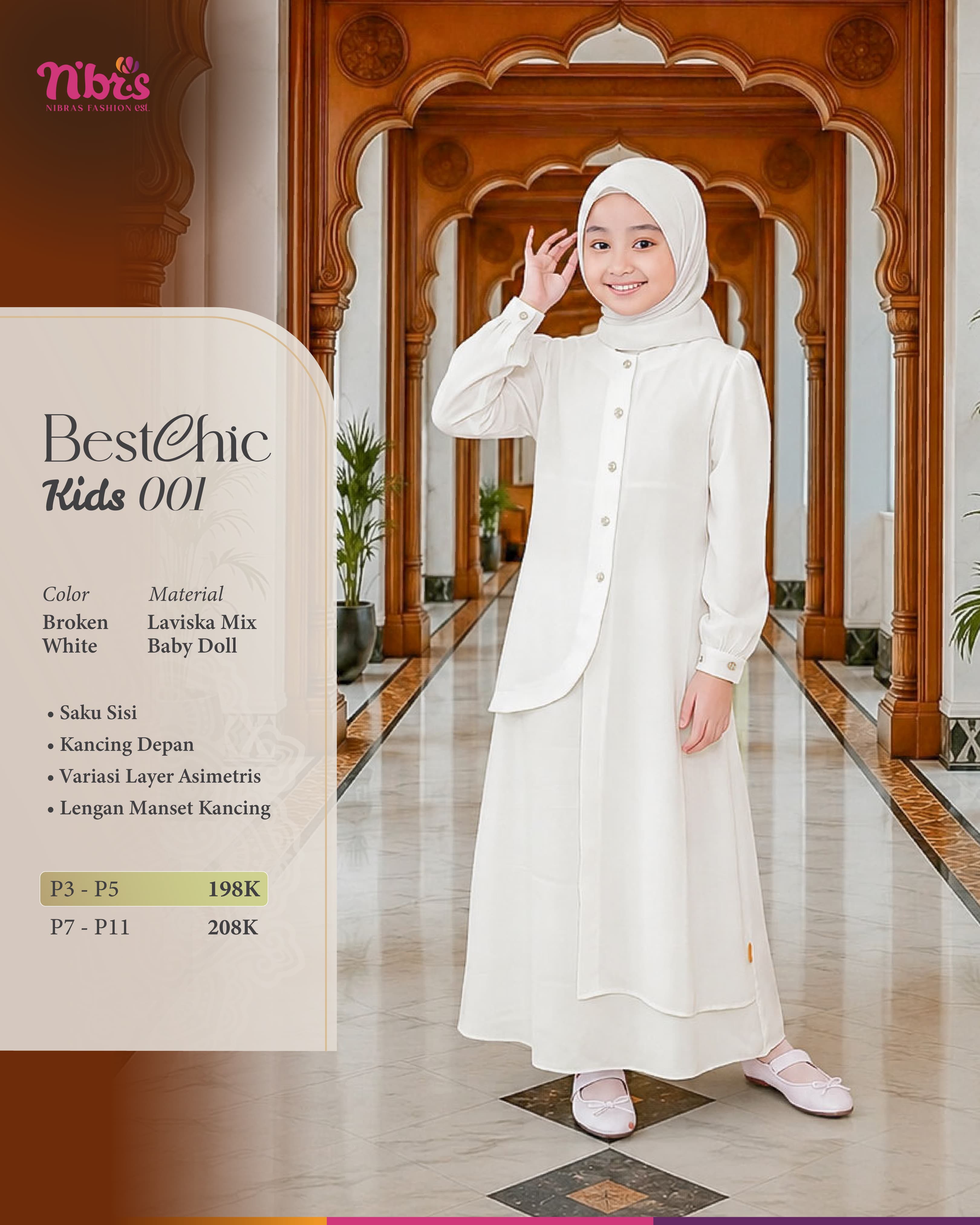 NIBRAS BESTCHIC KIDS 001 BROKEN WHITE