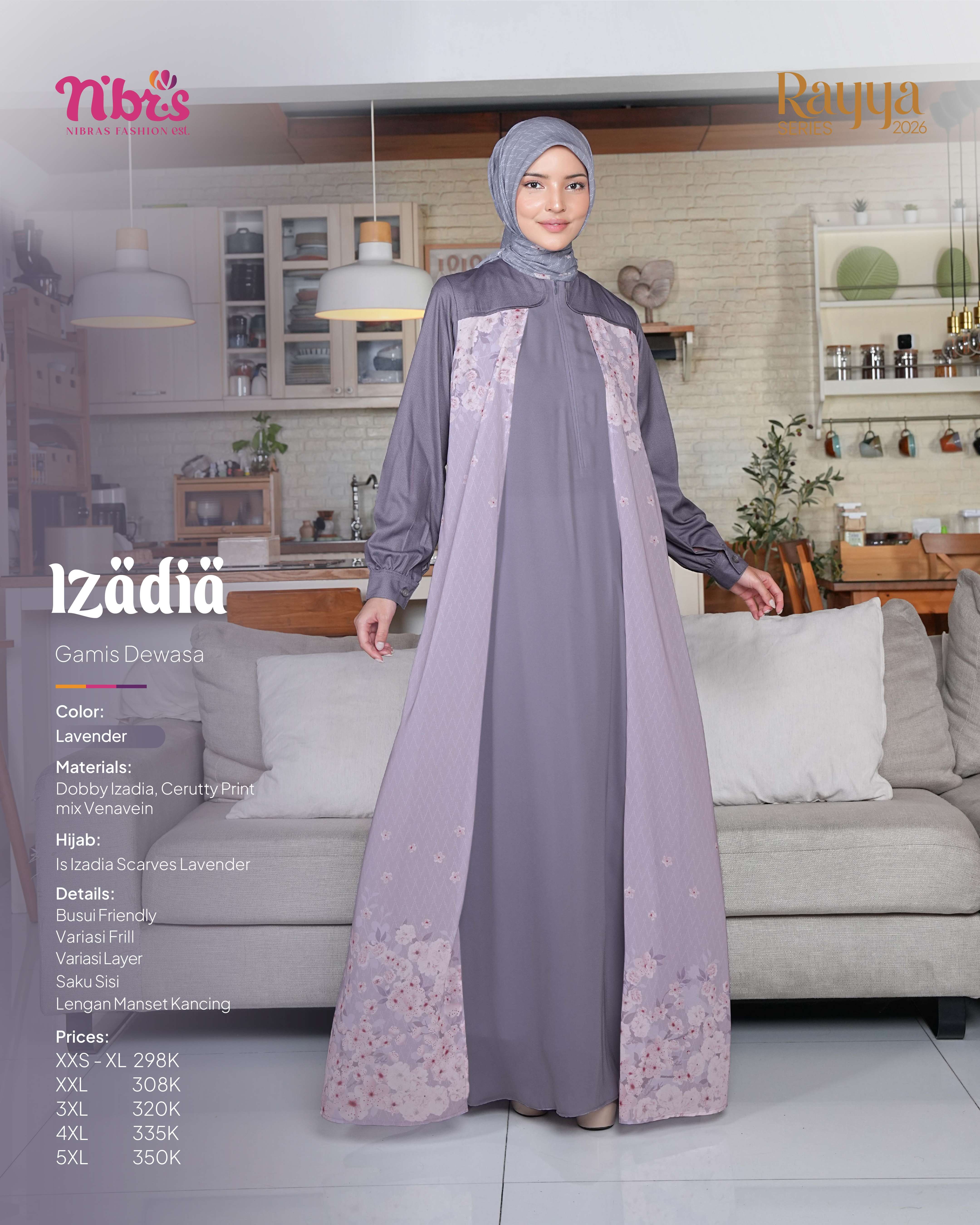 NIBRAS IZADIA GAMIS LAVENDER