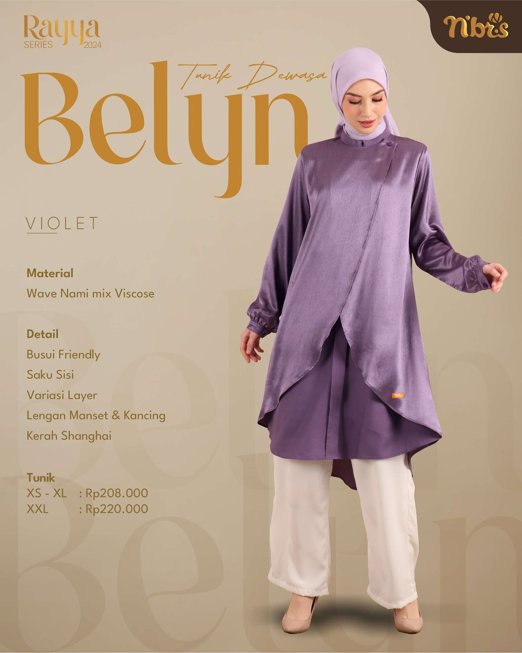 NIBRAS BELYN TUNIK VIOLET