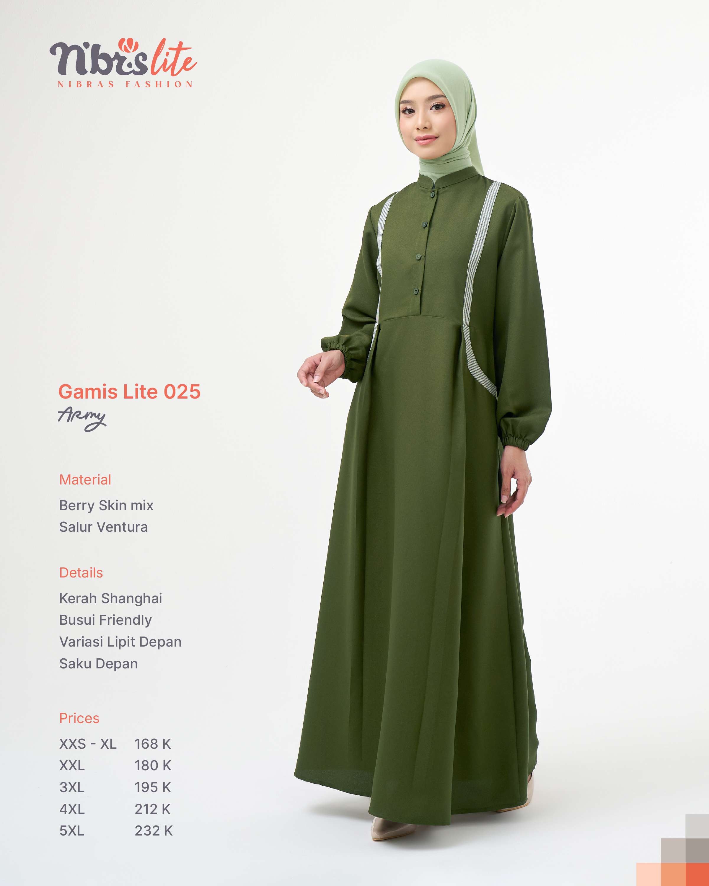 NIBRAS GAMIS LITE 025 ARMY