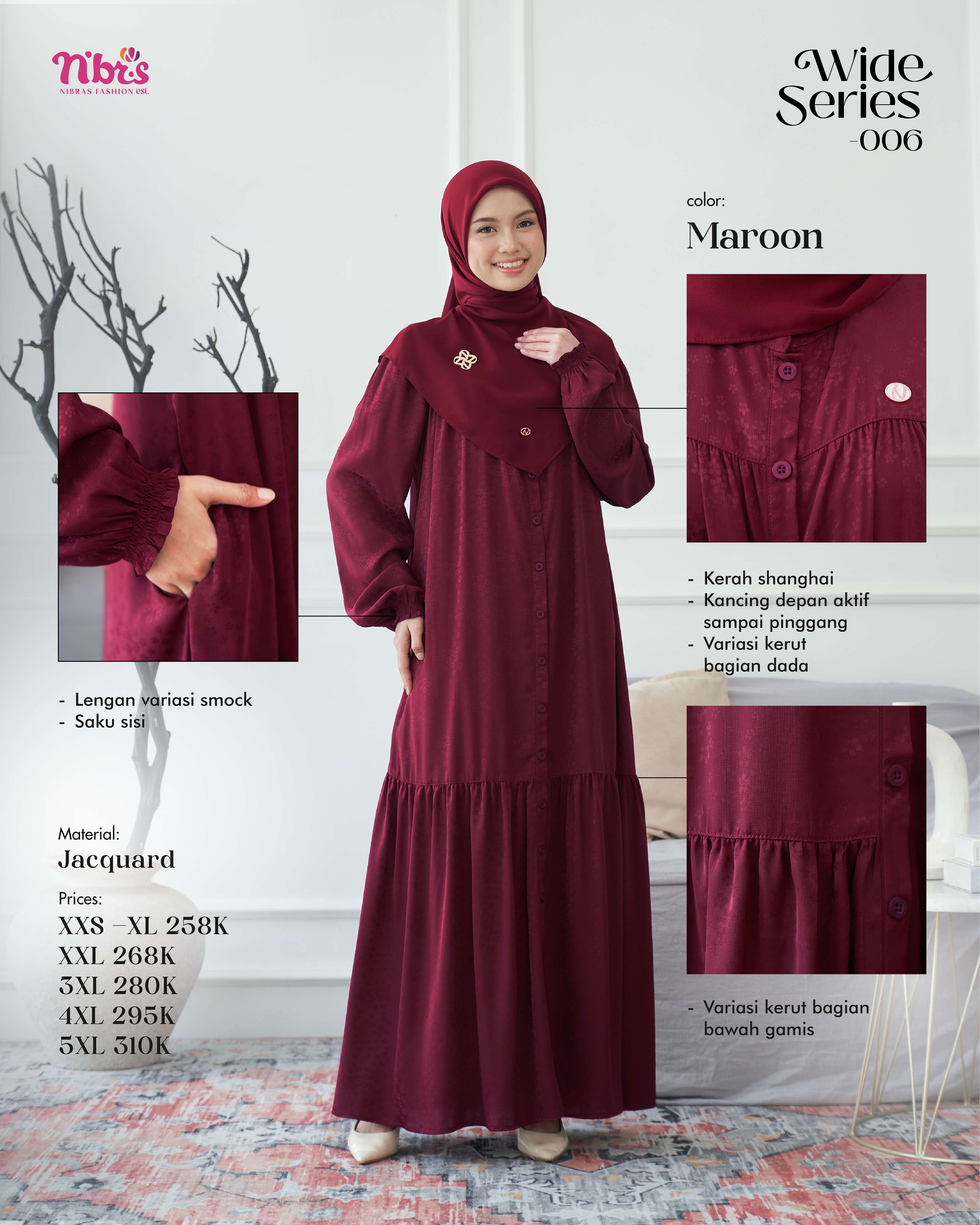NIBRAS WIDE SERIES 006 MAROON