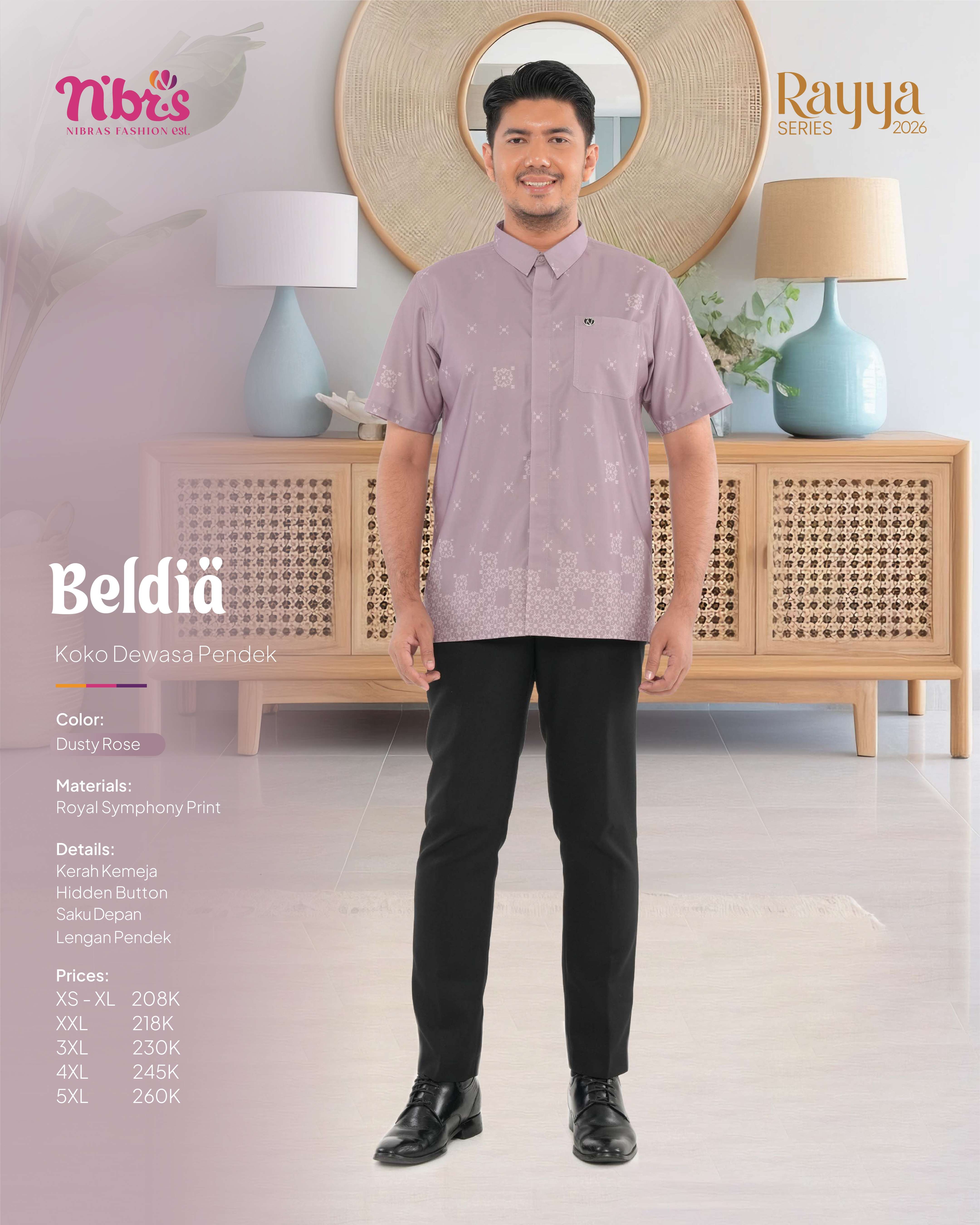 NIBRAS BELDIA KOKO DUSTY ROSE