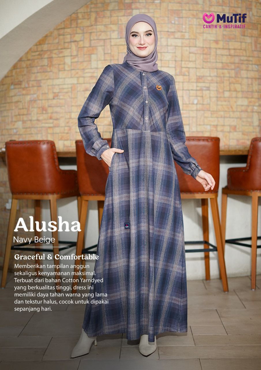 MUTIF ALUSHA NAVY BEIGE