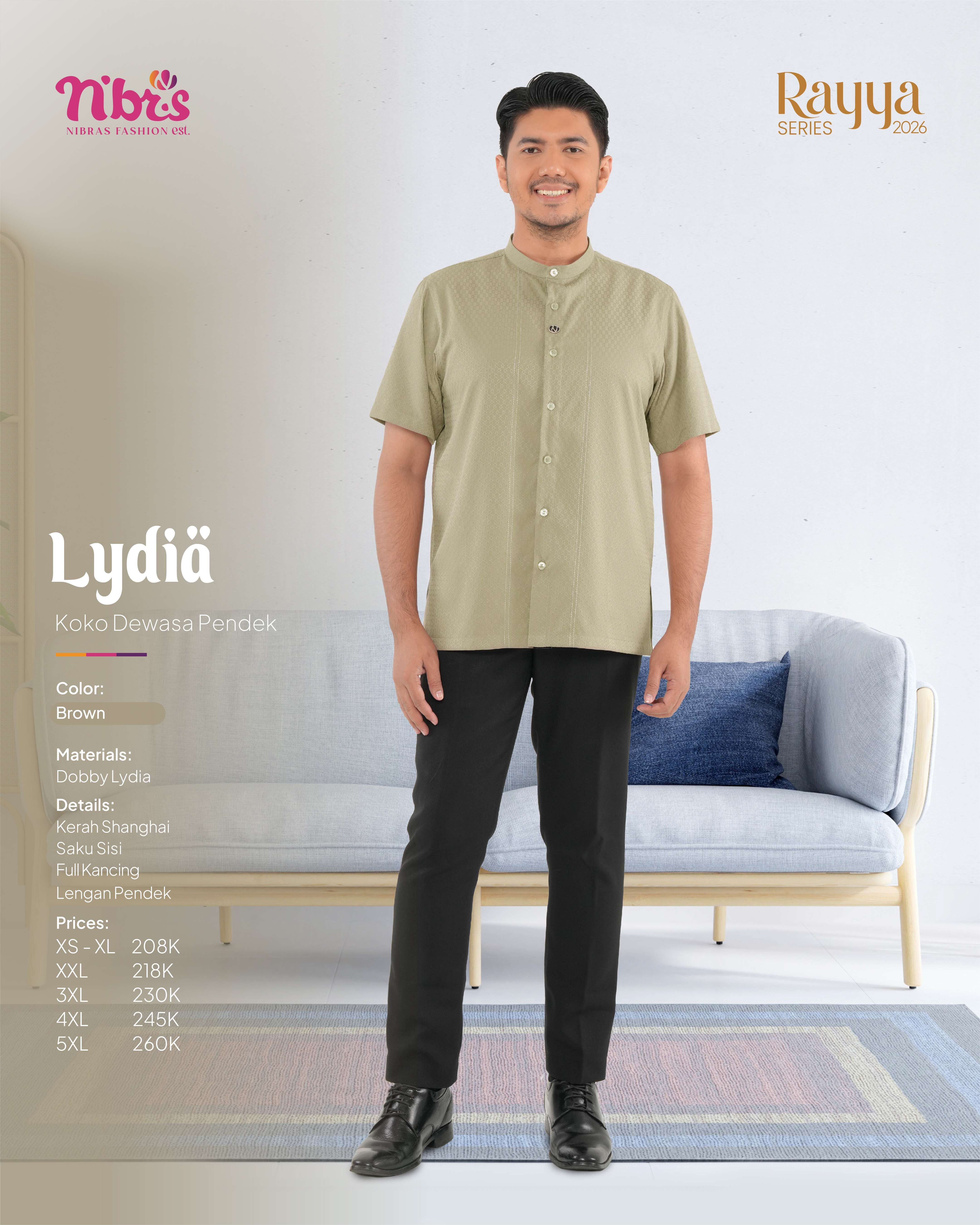 NIBRAS LYDIA KOKO PENDEK BROWN