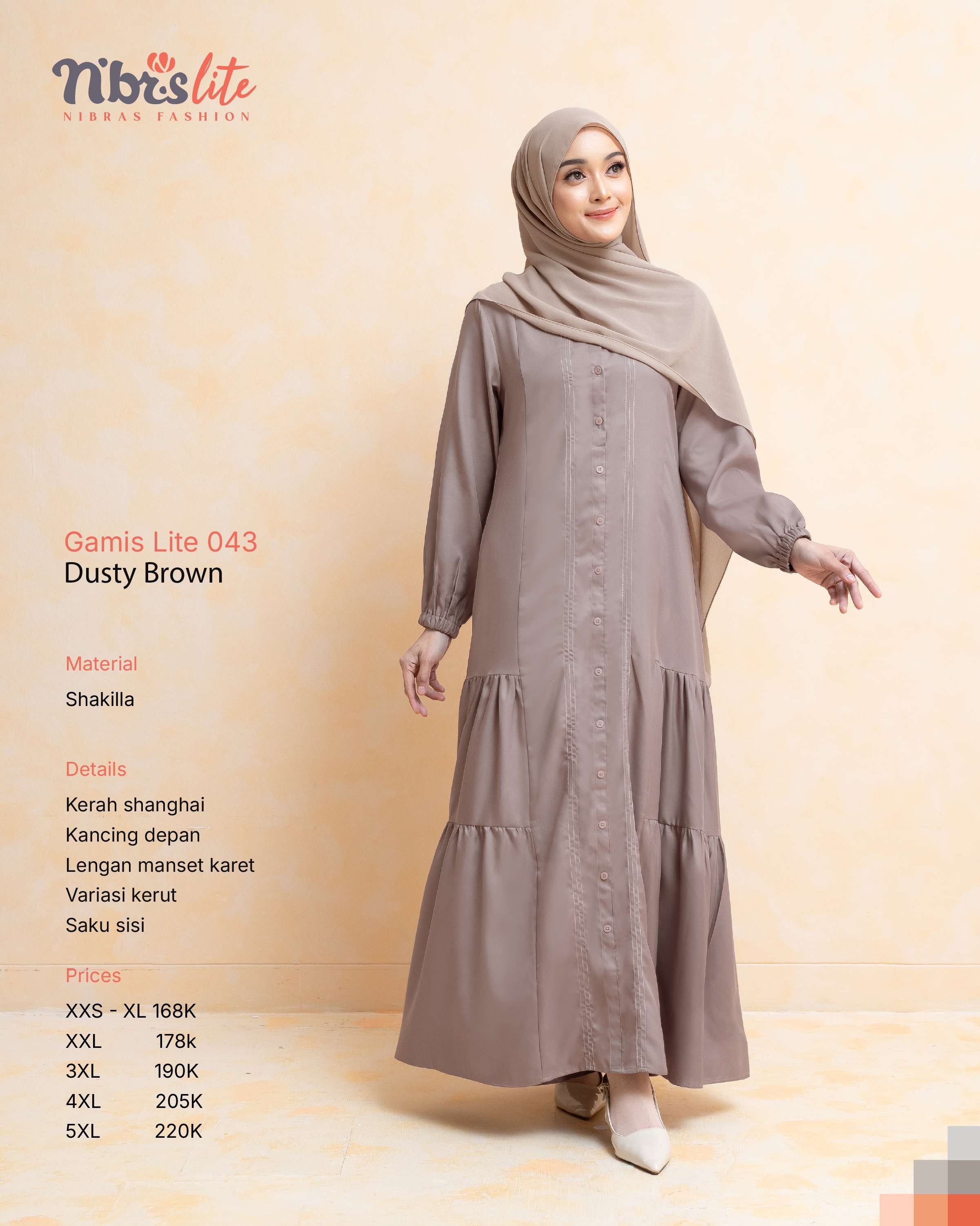NIBRAS GAMIS LITE 043 DUSTY BROWN