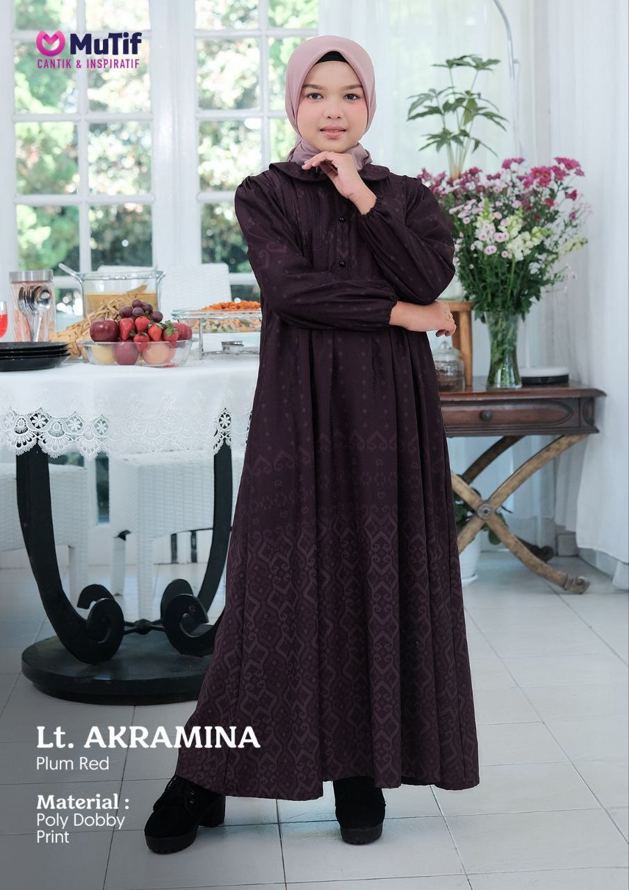 MUTIF LITTLE AKRAMINA PLUM RED