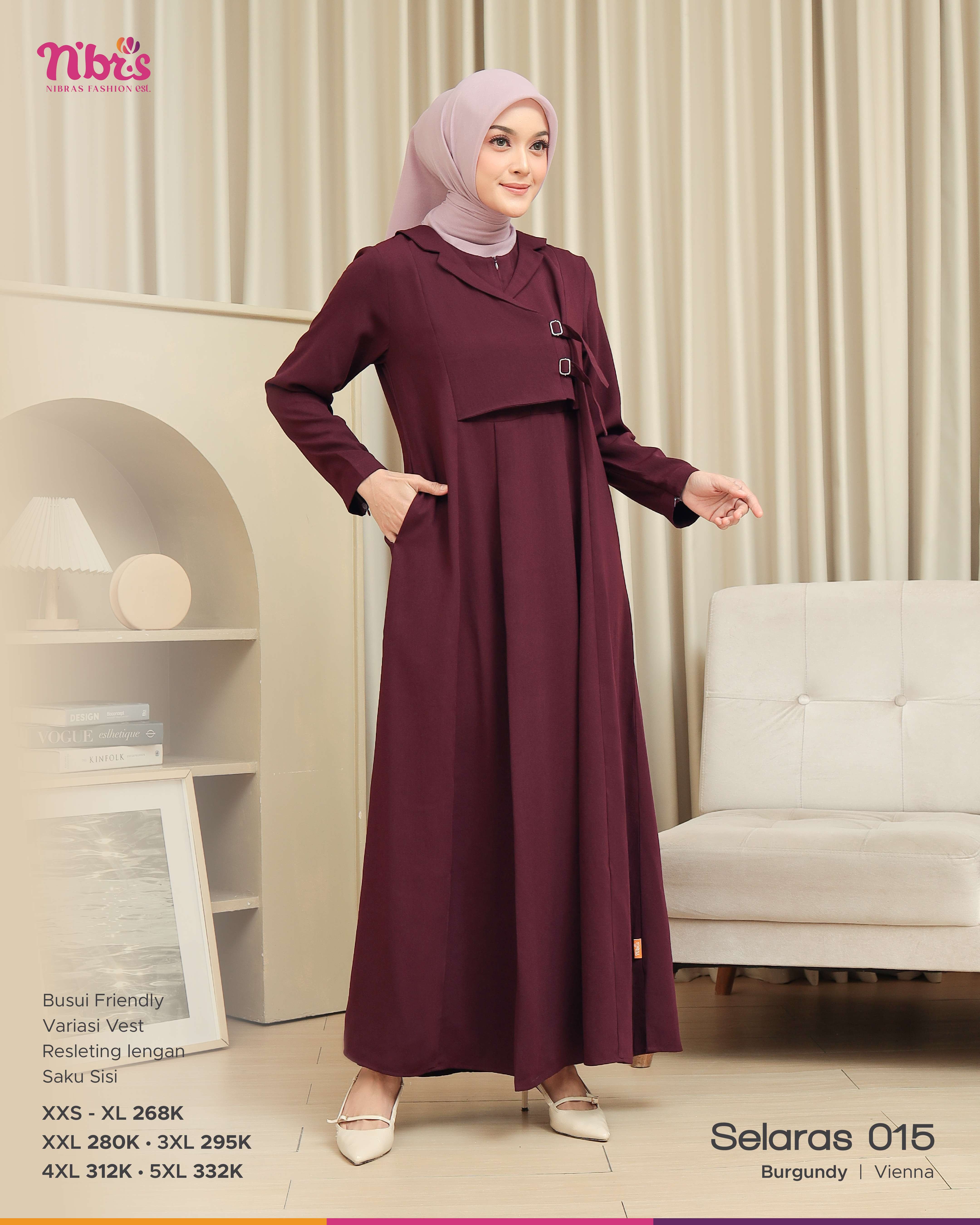 NIBRAS SELARAS 015 BURGUNDY