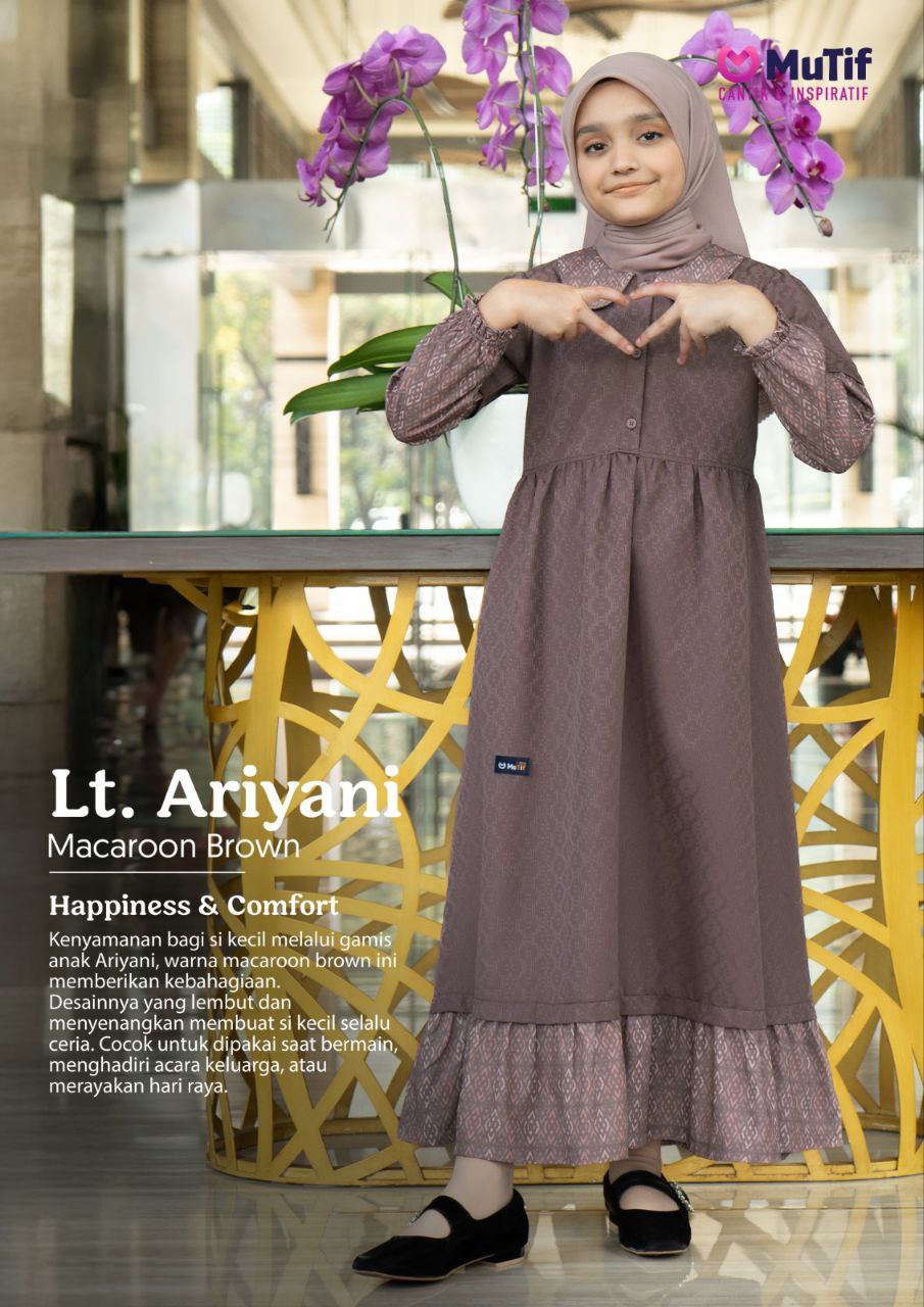 MUTIF LITTLE ARIYANI MACAROON BROWN