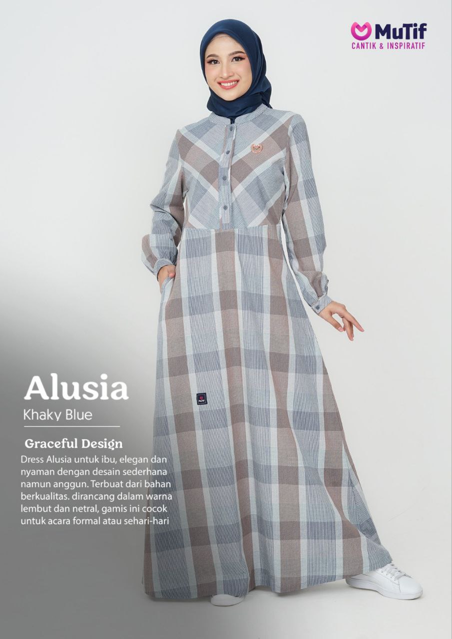 MUTIF ALUSIA KHAKY BLUE