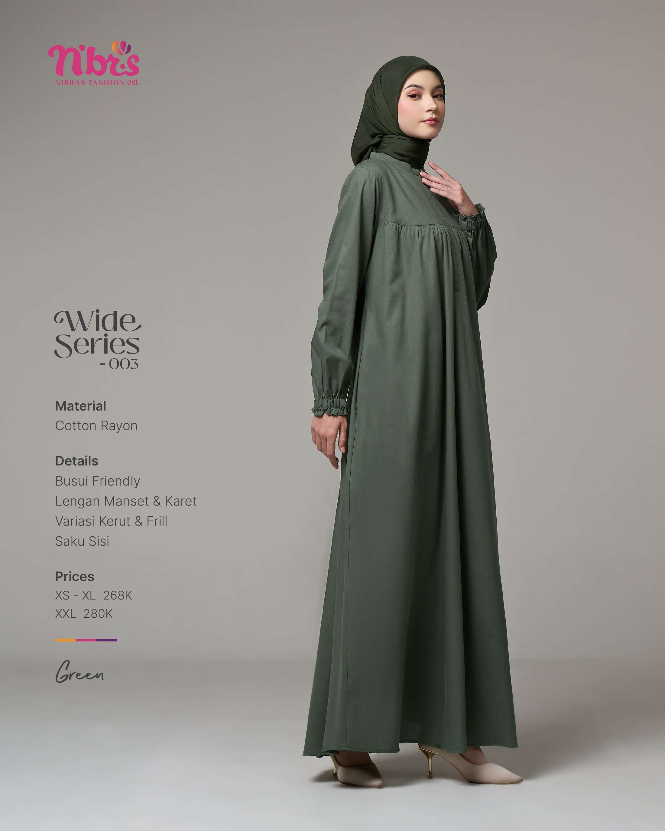 NIBRAS WIDE SERIES 003 GREEN