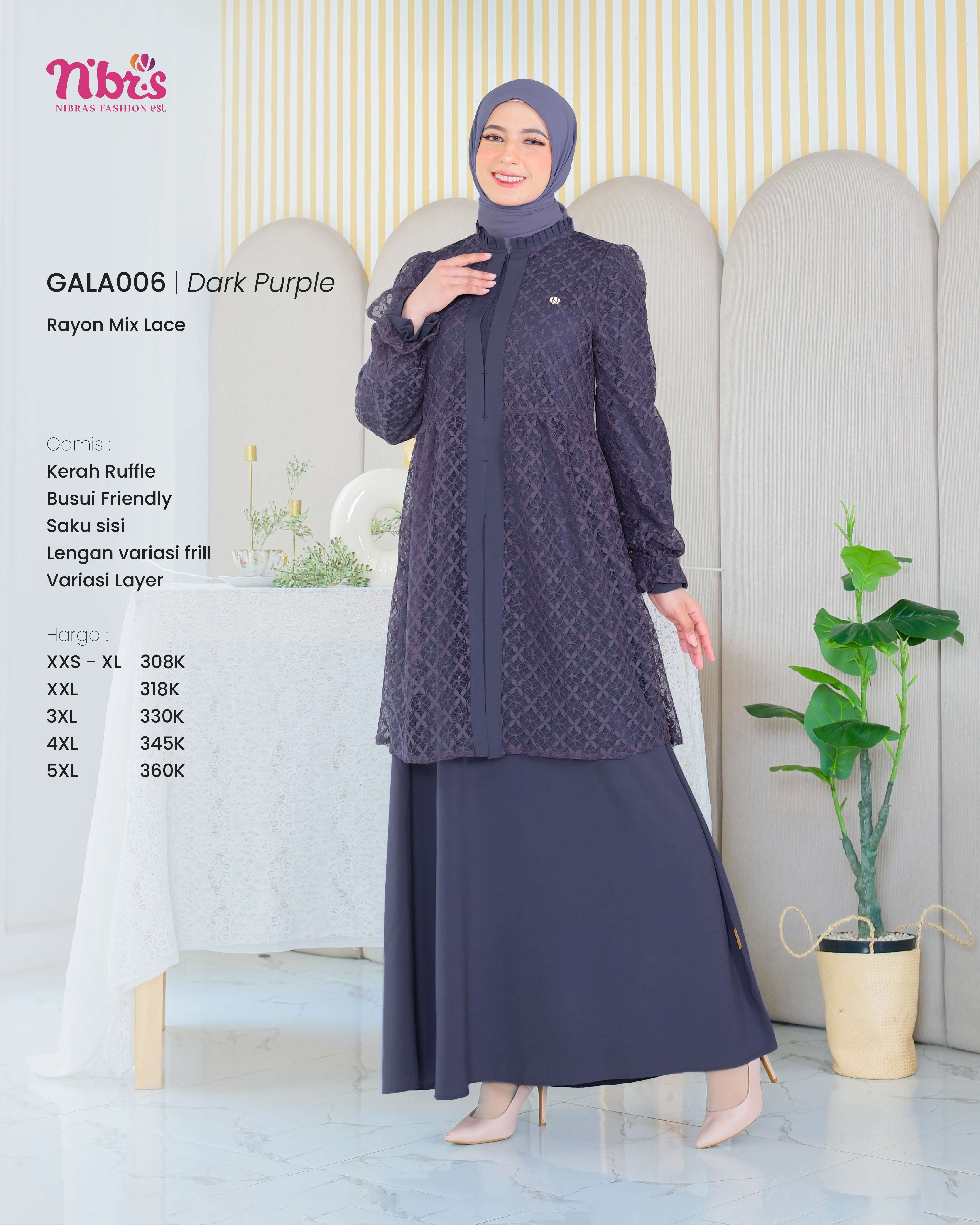 NIBRAS GALA 006 DARK PURPLE