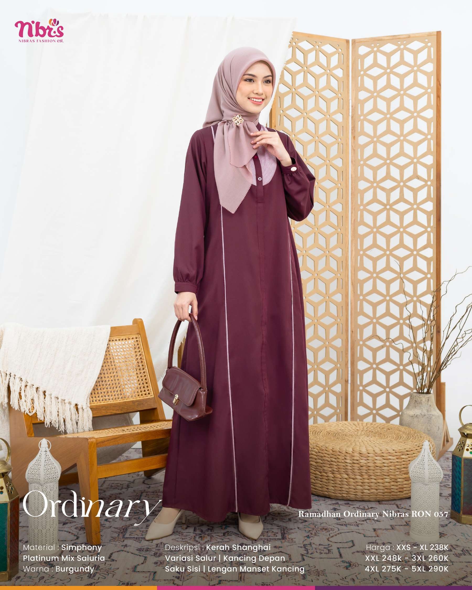 NIBRAS RON 057 BURGUNDY