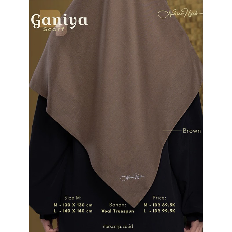 NIBRAS HIJAB GANIYA SCARF SYARI BROWN