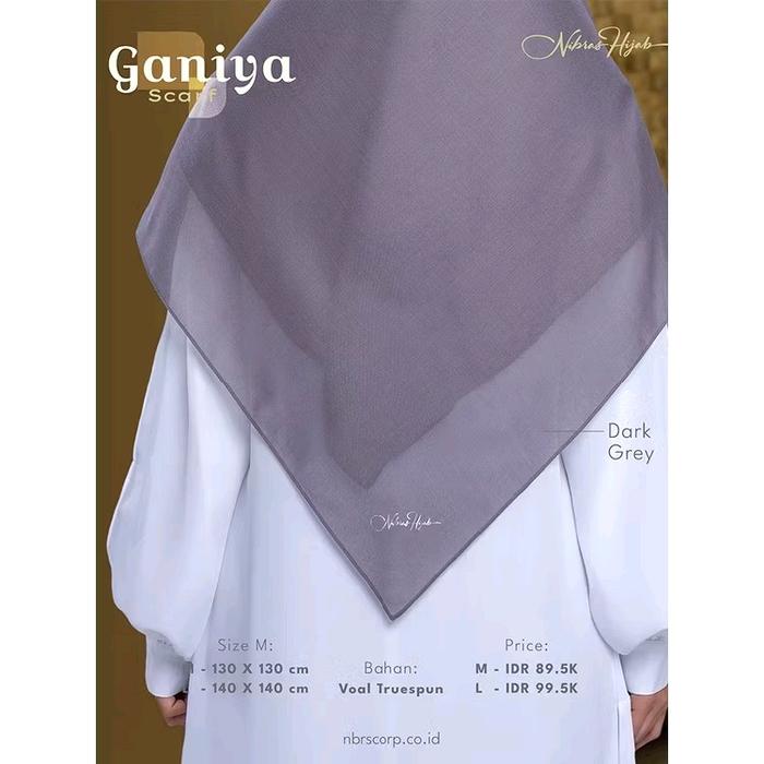 NIBRAS HIJAB GANIYA SCARF SYARI DARK GREY