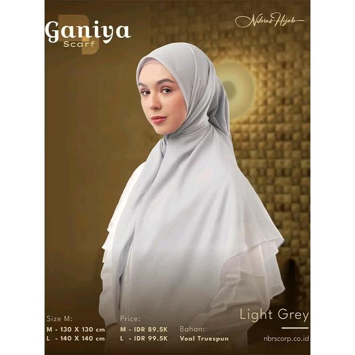 NIBRAS HIJAB GANIYA SCARF SYARI LIGHT GREY