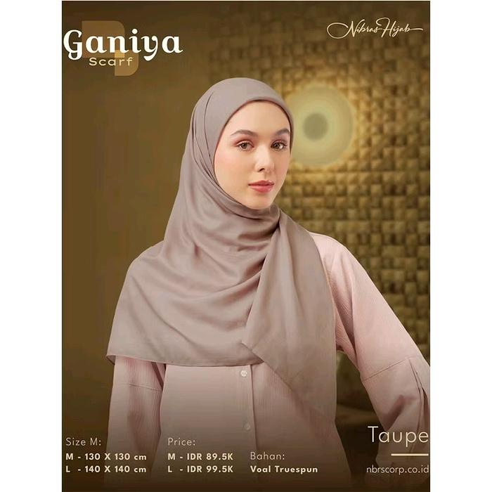 NIBRAS HIJAB GANIYA SCARF SYARI TAUPE