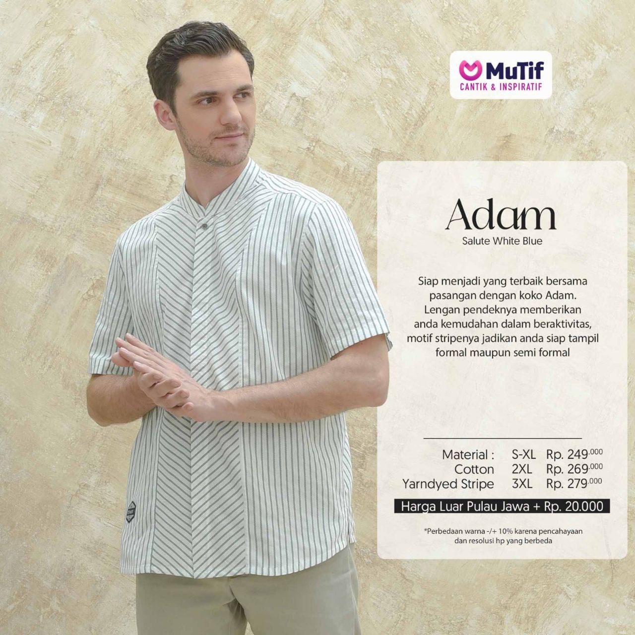 MUTIF ADAM SALUTE WHITE BLUE