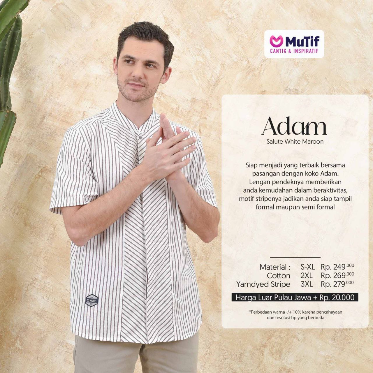 MUTIF ADAM SALUTE WHITE MAROON