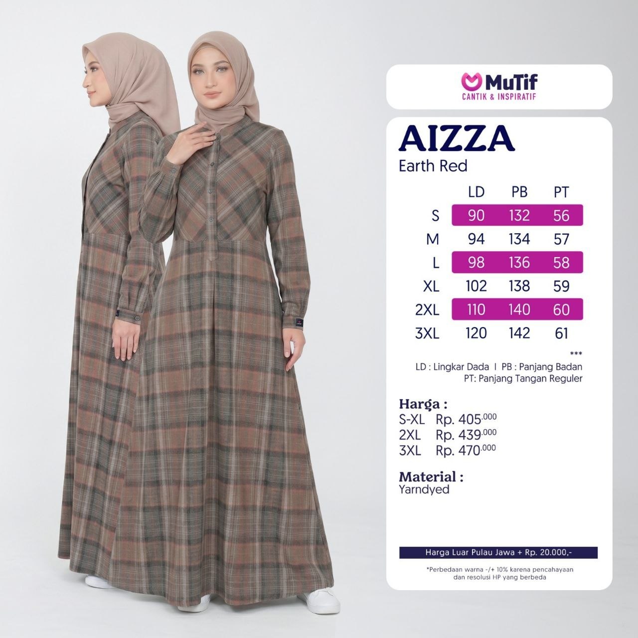 MUTIF AIZZA EARTH RED