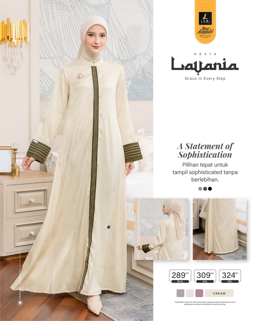 LUBI ABAYA LAVANIA CREAM