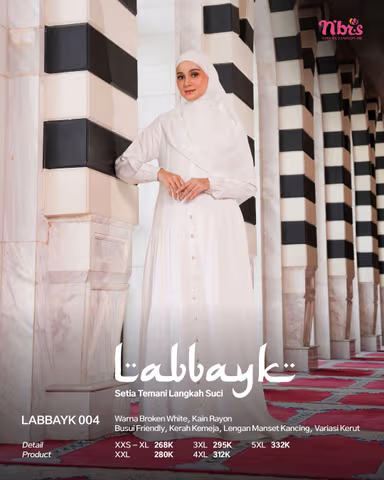 NIBRAS LABBAYK 004 BROKEN WHITE GRADE B
