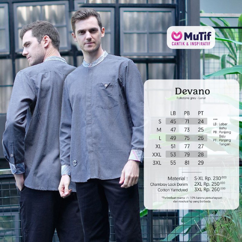MUTIF DEVANO FLOKSTONE GREY - XENON