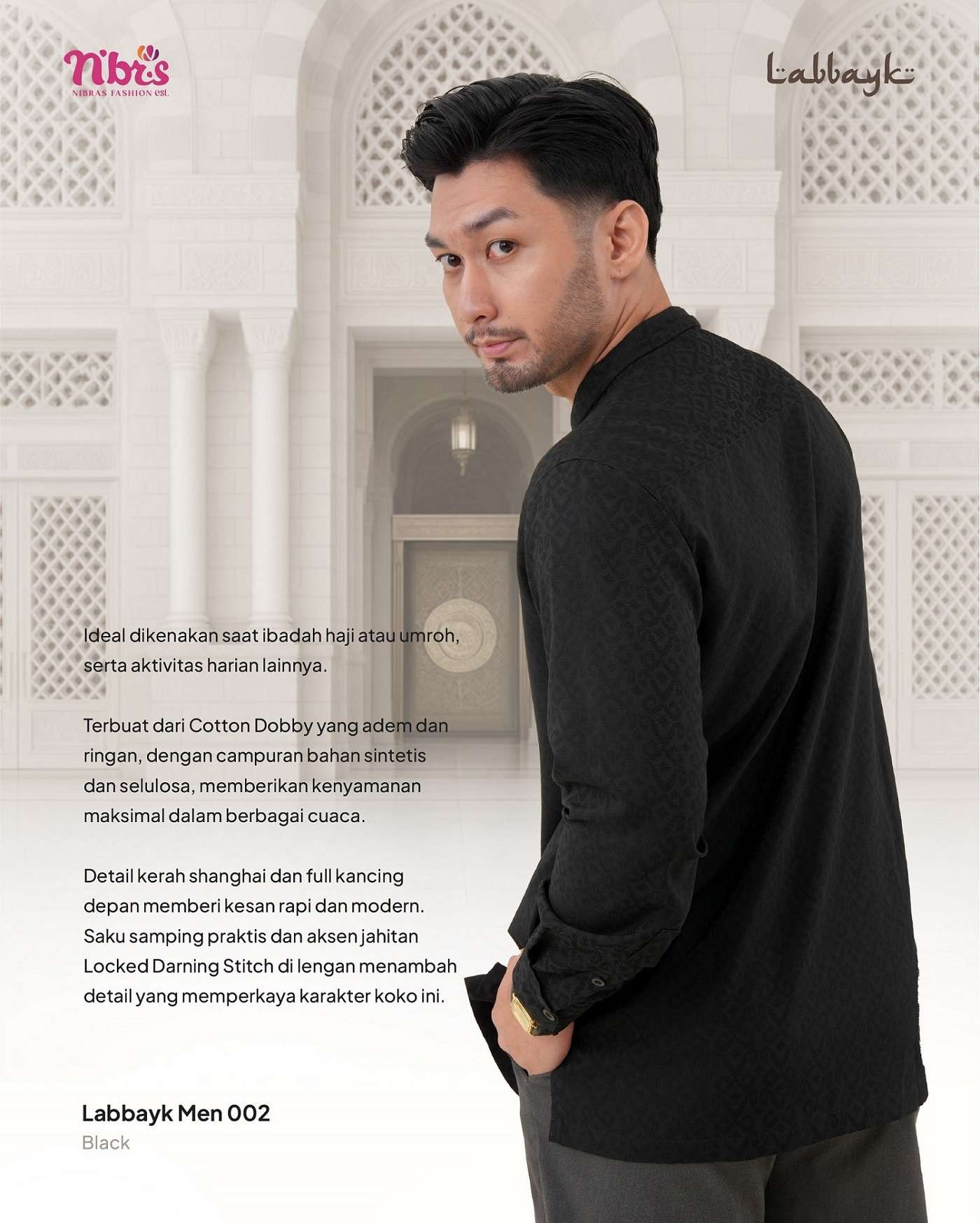 NIBRAS LABBAYK MAN 002 JET BLACK