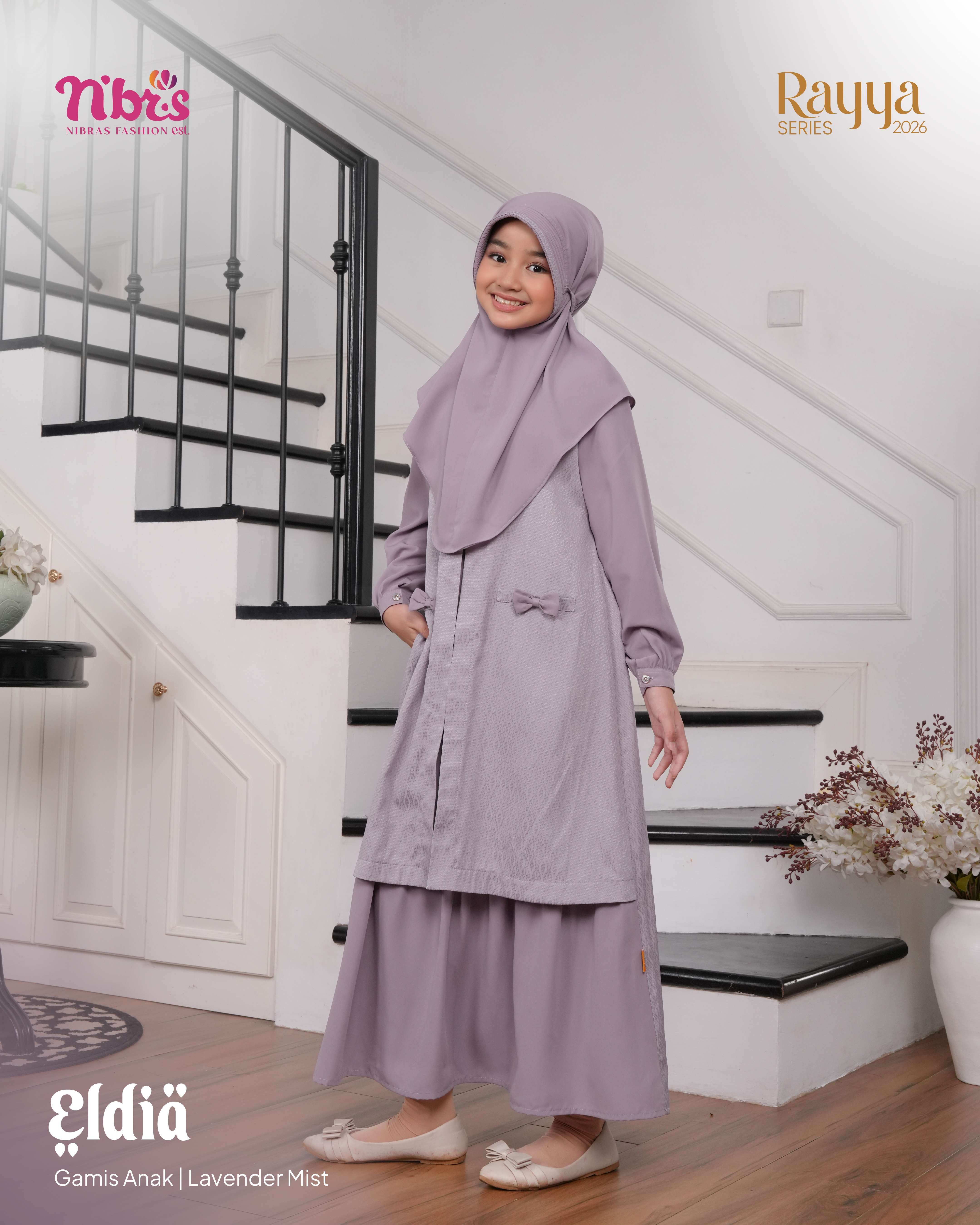 NIBRAS ELDIA GAMIS ANAK LAVENDER MIST