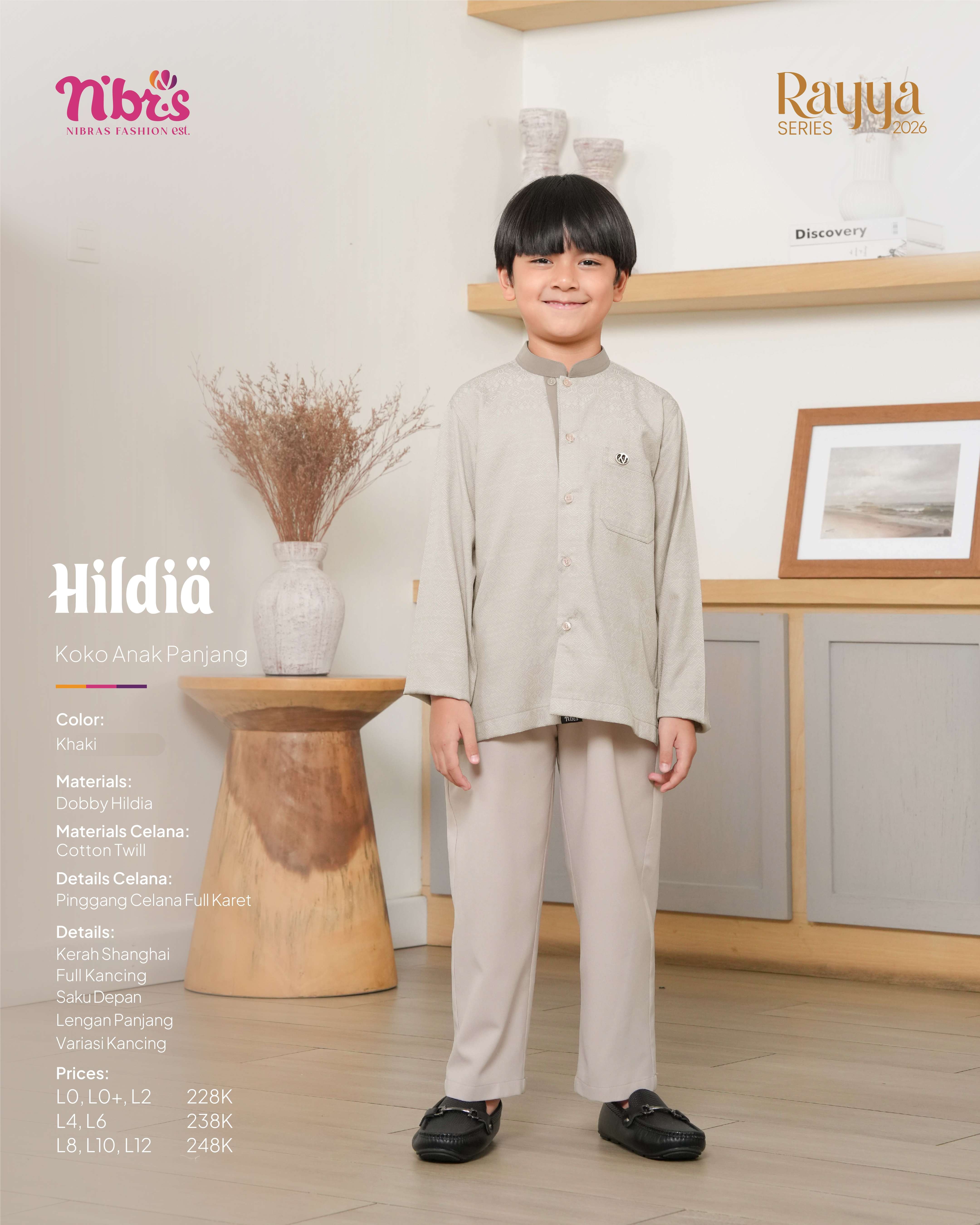NIBRAS HILDIA KOKO ANAK PANJANG KHAKI