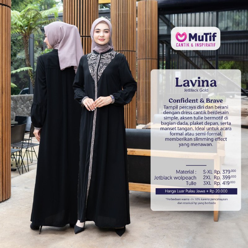 MUTIF LAVINA JET BLACK - GOLD