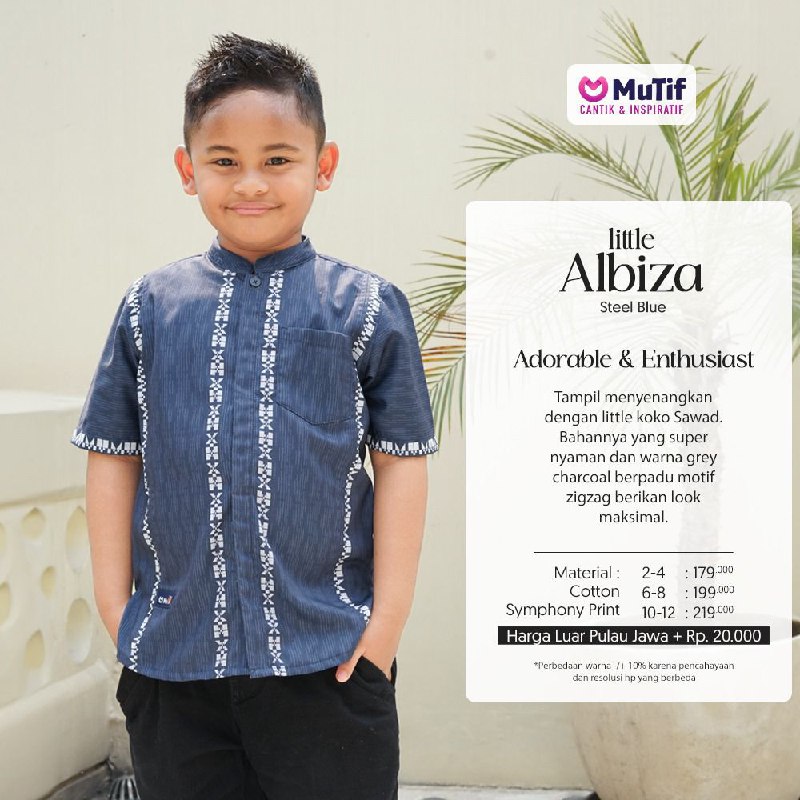 MUTIF LITTLE ALBIZA STEEL BLUE