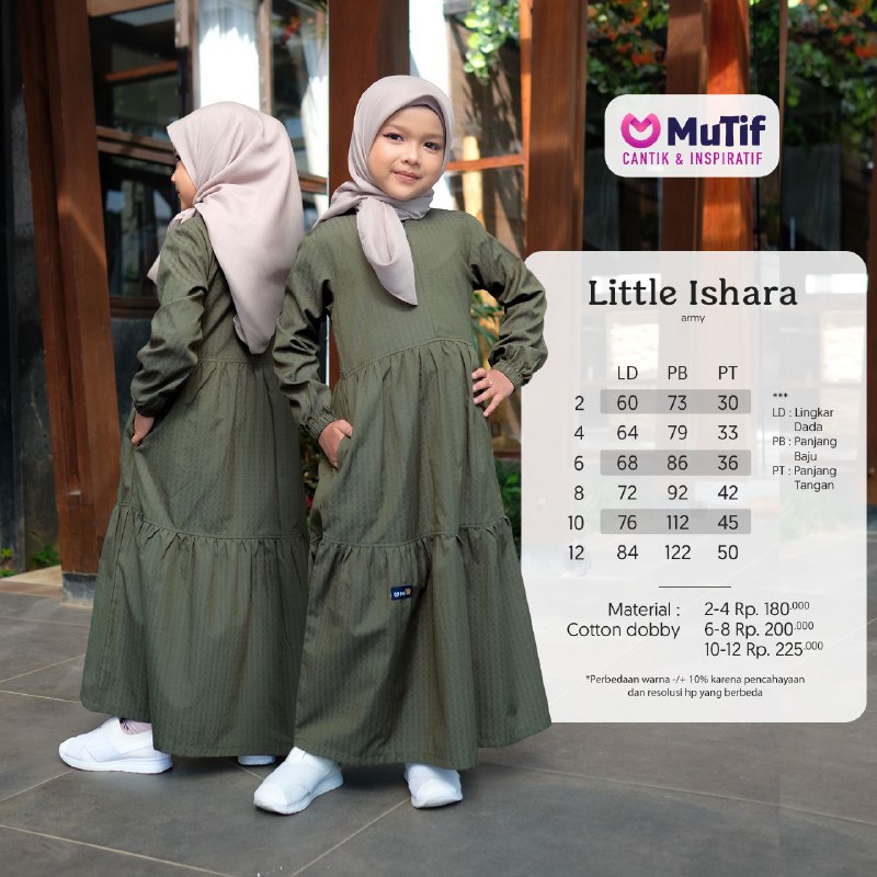 MUTIF LITTLE ISHARA RIFFLE GREEN