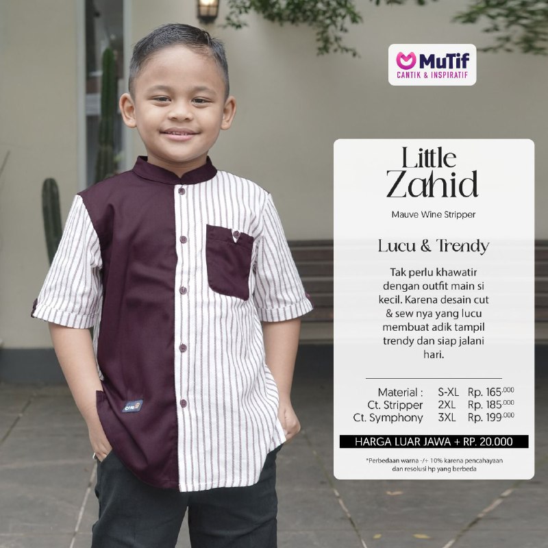 MUTIF LITTLE ZAHID MAUVE WINE