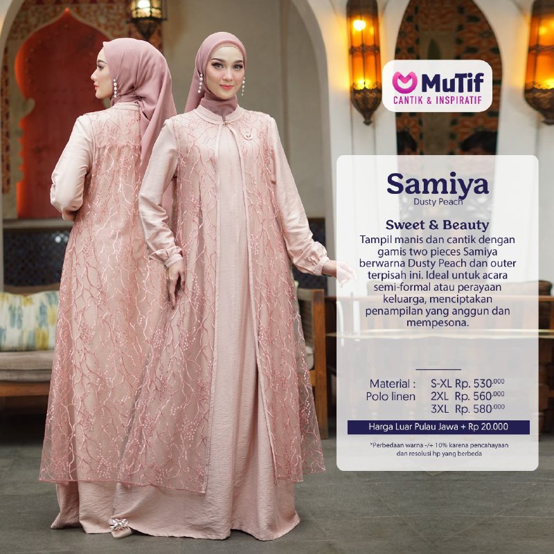 MUTIF SAMIYA DUSTY PEACH GRADE B