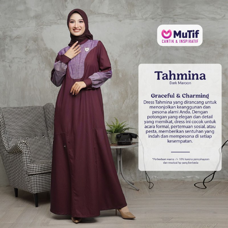 MUTIF TAHMINA DARK MAROON