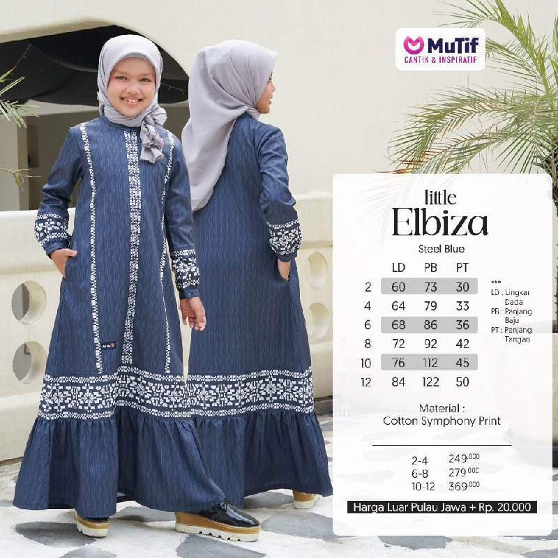 MUTIF LITTLE ELBIZA STEEL BLUE
