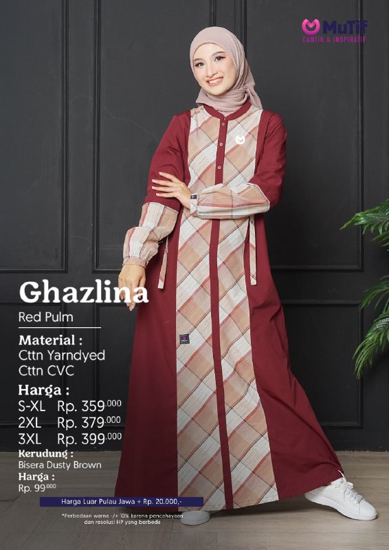 MUTIF GHAZLINA RED PLUM