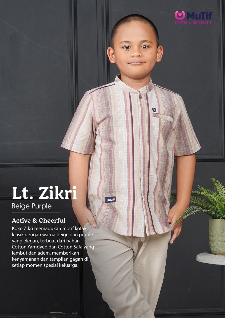 MUTIF LITTLE ZIKRI BEIGE PURPLE