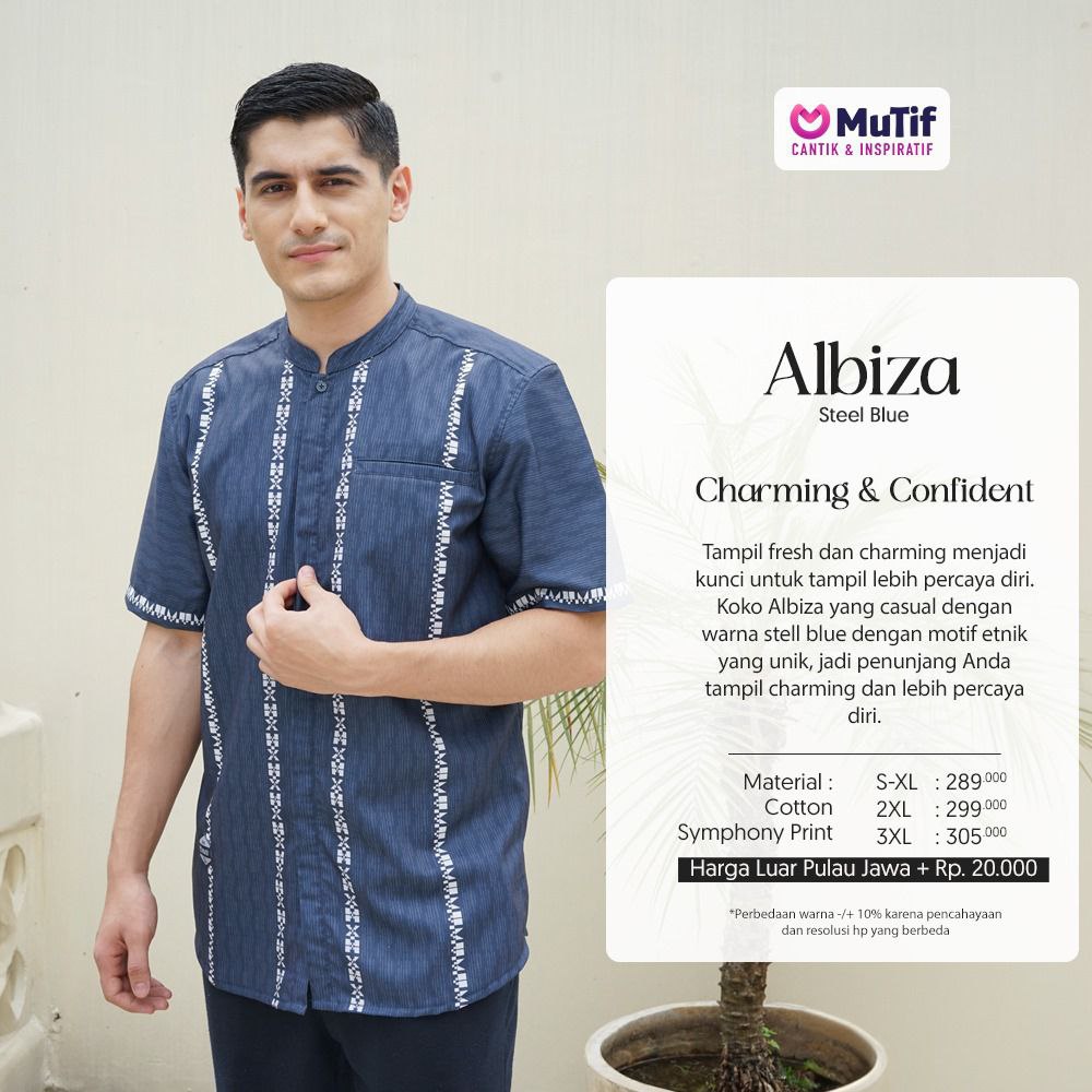 MUTIF ALBIZA STEEL BLUE